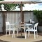 Cosco Novogratz Poolside Collection, Chandler Stacking Dining Chairs, Indoor/Outdoor, Turquoise 2PK 87817WHT2E - alternate 5